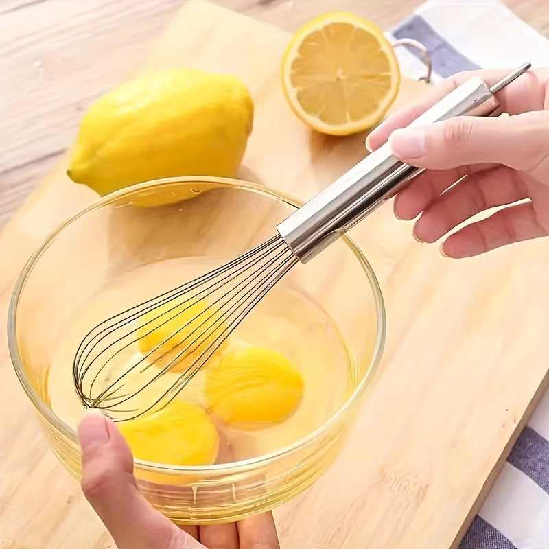 Stainless Steel Whisk 10 Inch — Heat-Resistant Manual Whisk