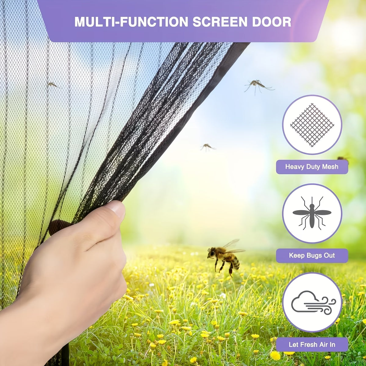 Magnetic Screen Door 🚪– Hands-Free & Bug-Proof | TikTok Viral Home Hack