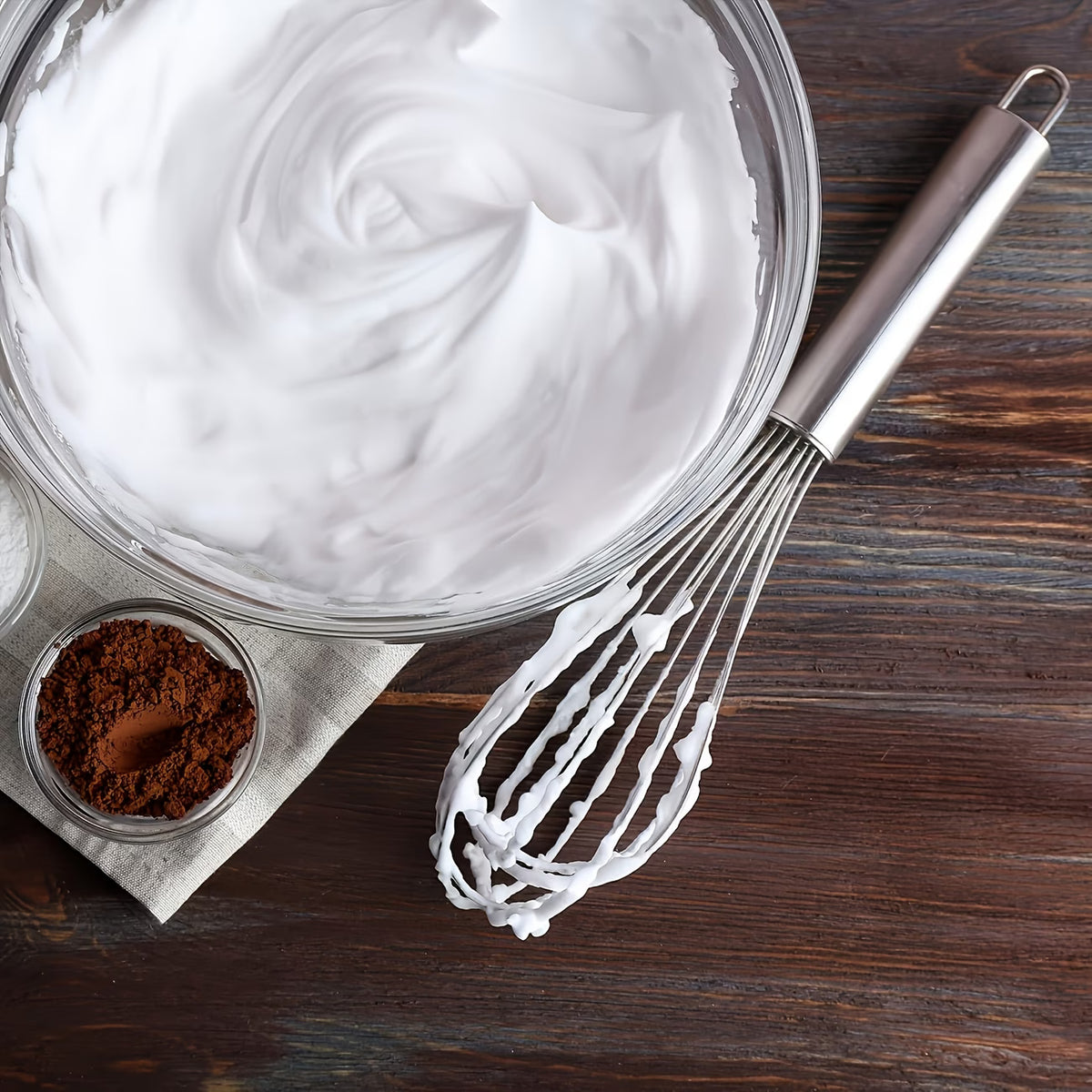 Stainless Steel Whisk 10 Inch — Heat-Resistant Manual Whisk