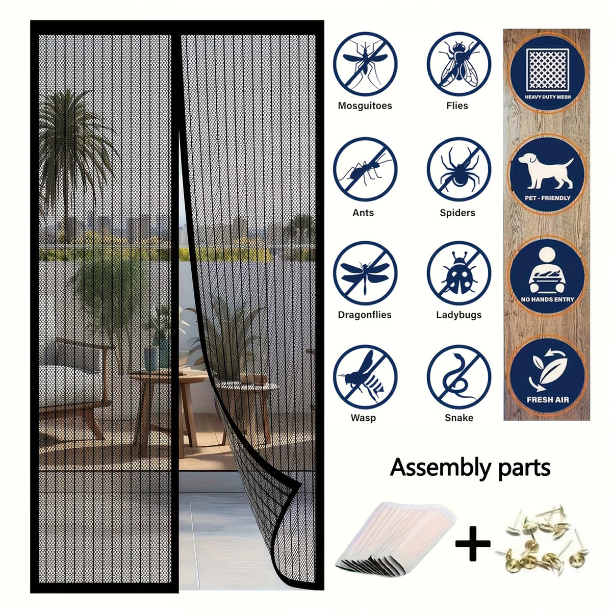 Magnetic Screen Door 🚪– Hands-Free & Bug-Proof | TikTok Viral Home Hack