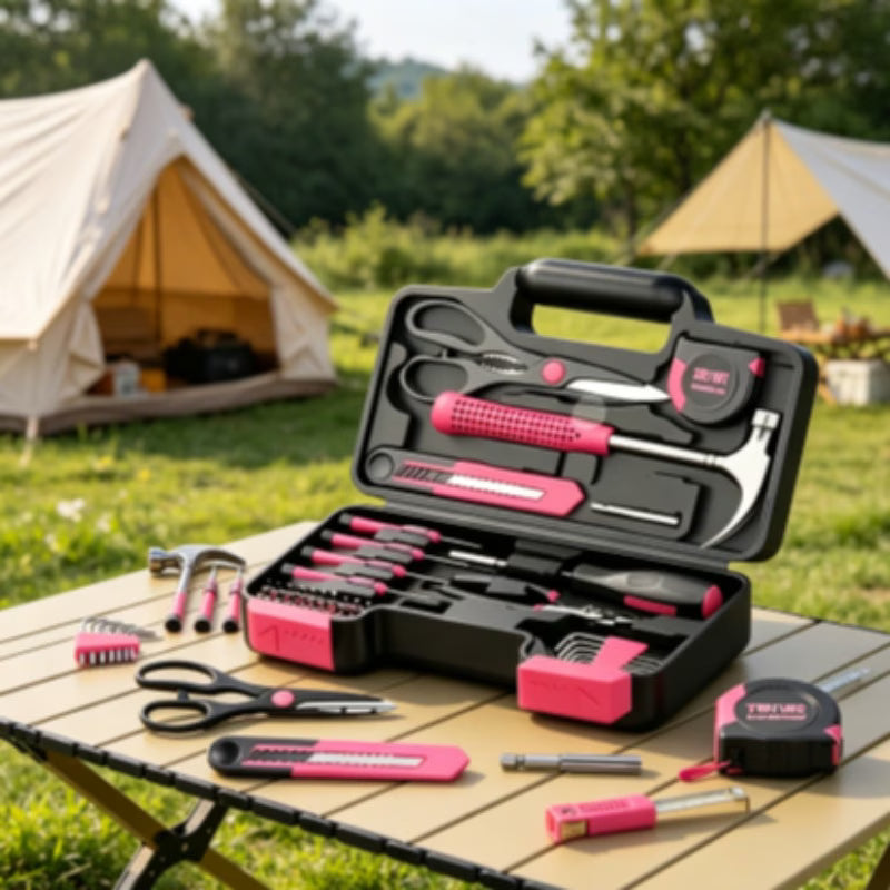 39pcs Pink Tool Kit — Complete Home Repair Set for Women
