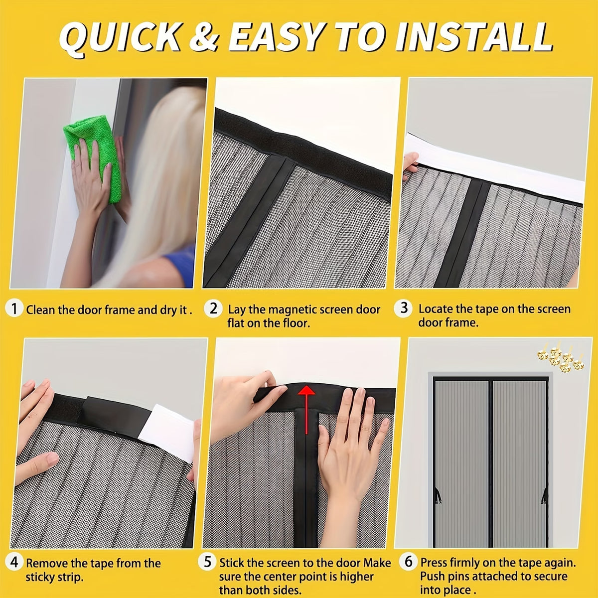 Magnetic Screen Door 🚪– Hands-Free & Bug-Proof | TikTok Viral Home Hack