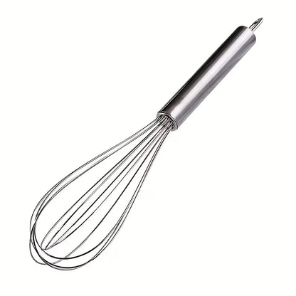 Stainless Steel Whisk 10 Inch — Heat-Resistant Manual Whisk