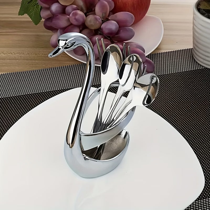 Swan Cutlery Holder Set – Viral Kitchen Aesthetic