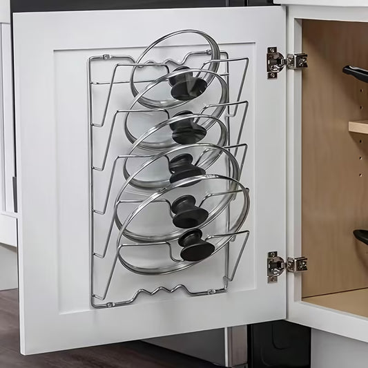 Durable Metal Hanging Pot Lid Storage Rack