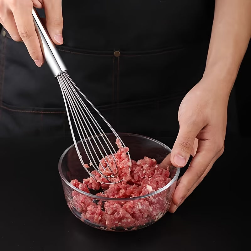 Stainless Steel Whisk 10 Inch — Heat-Resistant Manual Whisk